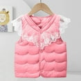 thumbnail image 7 of Generic Girls Quilted Puffer Vest Fleece Zip Up Button Down Padded Gilet Sleeveless Coat Winter Fashion Outwear for 1-10 Years, 7 of 7