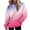 Pink, variant on QUINDOS Womens Hoodies Womens Sweatshirts Casual Long Sleeve Gradient Color Crew Neck Pullover Tops