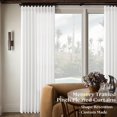 thumbnail image 2 of ASWZXCFGV Sage Green Linen Sheer Curtains 96 Inches Long Memory Shape Trained Pleated Curtain for Living Room with Hooks Rings Back Tab Pinch Pleat Drapes 96 Inch Length for Boho Bedroom, 2 of 8