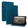 thumbnail image 2 of XYX Tablet Case for Kindle Fire HD 10 (11th Generation, 2021 Release), Lily Flower Pattern PU Leather Multiple Viewing Angles Stand Slim Folio Tablet Cover (Blue), 2 of 7