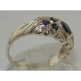 thumbnail image 3 of LBG 925 Sterling Silver Real Genuine Sapphire Womens Band Ring - Size 10, 3 of 6