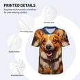 thumbnail image 3 of Rateoe Artistic Sunflower Corgi Pattern Men’s Baseball Short Sleeve Polo Shirt, Midweight Men's Shirt Golf Shirt Polo Shirts Quick Dry Short-X-Large, 3 of 7