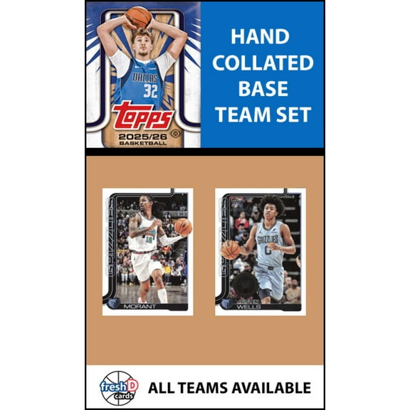 2025-26 Topps  Flagship Team Set Memphis Grizzlies Ja Morant Edey