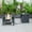 Black, variant on LeisureMod Walbrooke Modern Square Fire Pit Table and Tank Holder with Powder Coated Aluminum Slats Design for Patio and Backyard Garden (Grey)