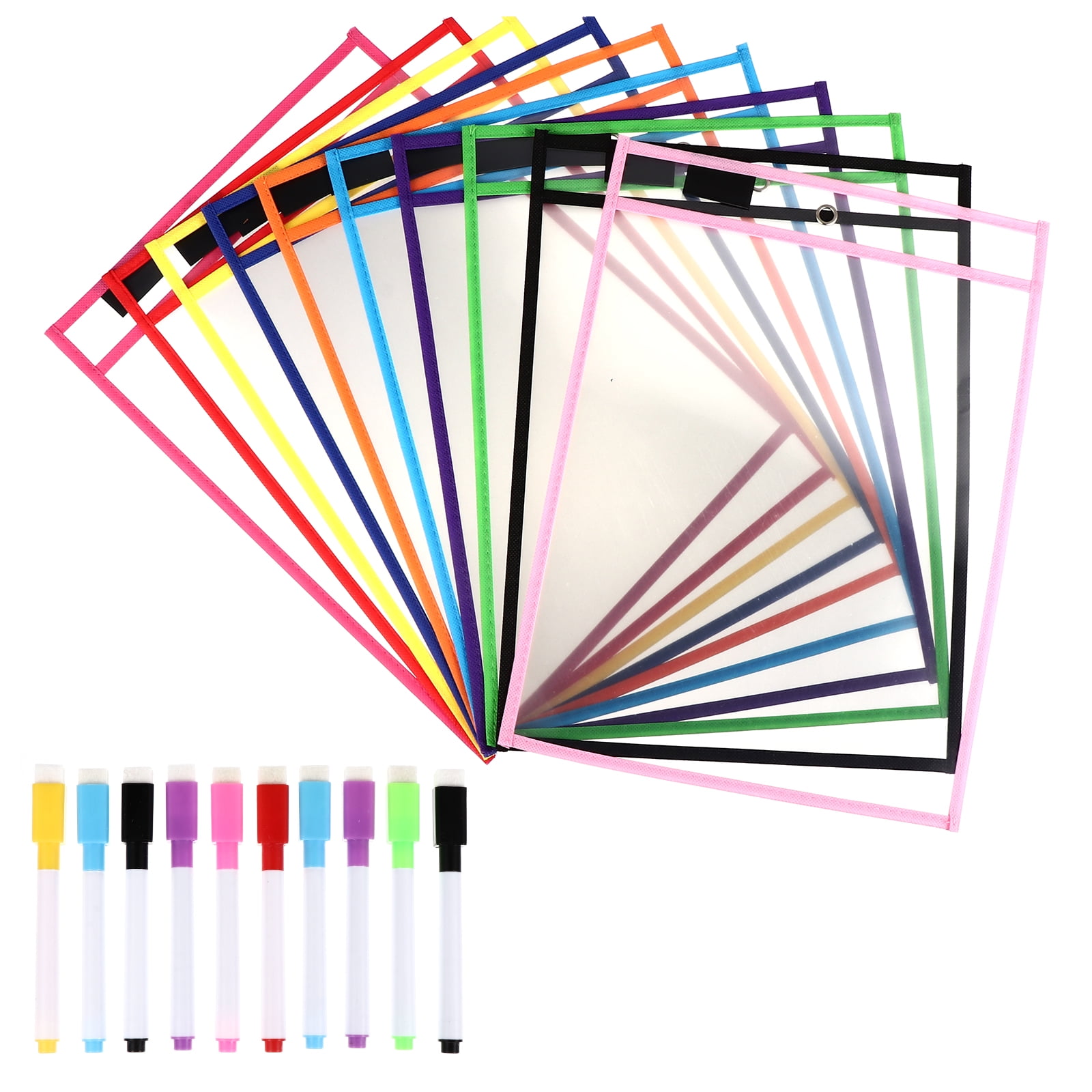 File Bill Folder Pouches Dry Plastic Erase Envelopes Document Organizer