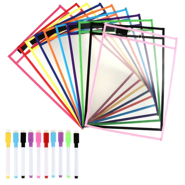 File Bill Folder Pouches Dry Plastic Erase Envelopes Document Organizer