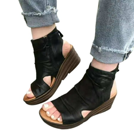 

Boho Style Toe Ring Sandals Casual Lace Floral Beach Flip Flop Summer Comfortable Platform Bohemia Flat Shoes Black 41