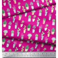 thumbnail image 3 of Soimoi Tissu Crêpe polyester Rose Imprimé Feuilles de Cactus, Largeur 52 Pouces, 3 of 3
