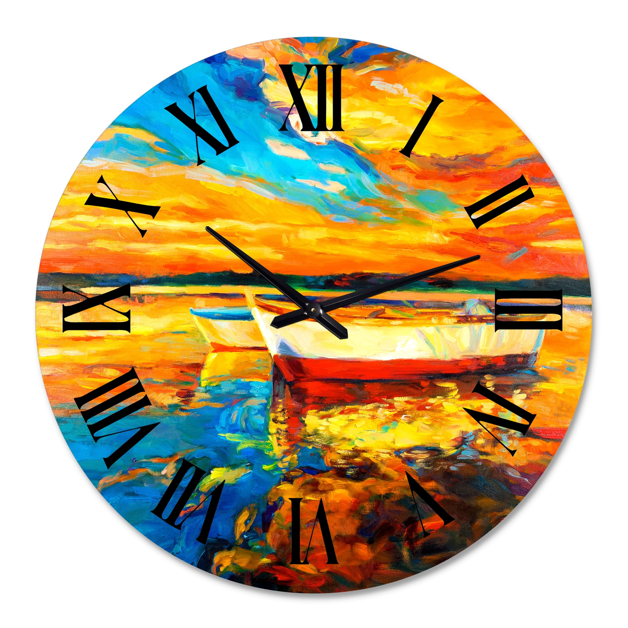 Designart 1 in Quartz Coastal Wall Clock