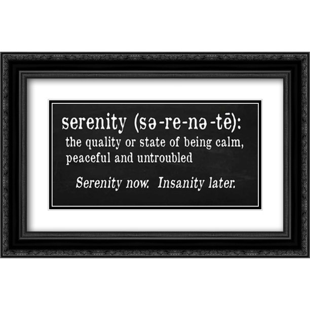 Serenity Definition 2x Matted 24x16 Black Ornate Framed Art Print by