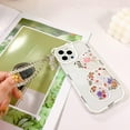 thumbnail image 6 of Compatible for iPhone 13 Pro Max Case Clear Cute Flower Floral Bear for Girls Women Pattern with Bear Ears Soft TPU Shockproof Protective Girly Cover-Bear, 6 of 13