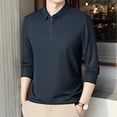 thumbnail image 6 of Polo T Shirts For Men Long Sleeve Classic Solid Color Collared Casual Business Golf Shirts, 6 of 7