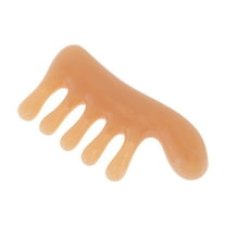 Unique Bargains 1 Pc Portable Head Massage Comb for Travel Yellow Resin