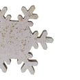 thumbnail image 4 of Creative Co-Op Handmade Enameled Mango Wood Snowflake with Gold Splatter, Cream and Gold, 4 of 4