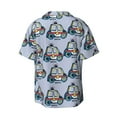 thumbnail image 2 of Xecao offers the Police Car for Men's Casual Short-sleeved Shirt, a button-up collared shirt with a pocket, perfect for beach vacations and yacht travel in the 3X-Large size., 2 of 7