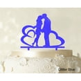 thumbnail image 1 of Wedding Couple Cake Topper With Heart Personalized Cake Topper Color Option Available 6-7 Inches Wide, 1 of 1