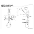 thumbnail image 2 of Kingston Brass Wyndham Single Loop Pull-Out Kitchen Faucet With White Sprayer, 2 of 2
