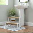 thumbnail image 5 of Powell Quinn 2-Tier Wood and Metal Bed Steps, White, 5 of 12