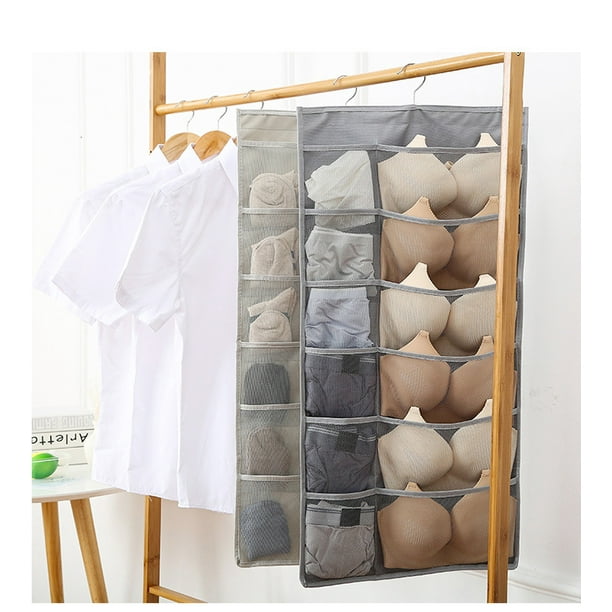 Hanging Closet Organizer Dual-Sided Wall Shelf Wardrobe Storage