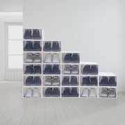 Miumaeov 20/24pcs Shoe Storage Box Organizer Case Foldable