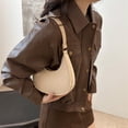 thumbnail image 3 of Women Small Hobo Bag Retro Crescent Shoulder Bag Felt Casual Phone Purse for Daily Outings Work Travel Parties, 3 of 8