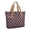 Pink and Black Checkered Pattern, variant on Purple and Black Checkered Pattern Large Tote Bag for Women, Polyester Roomy Travel Tote with Pockets and Zipper, Durable Gifts Ideas for Mom Wife Friend