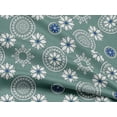 thumbnail image 5 of oneOone Rayon Dusty Teal Green Fabric Block Craft Projects Decor Fabric Printed By The Yard 56 Inch Wide, 5 of 5