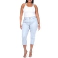 thumbnail image 2 of White Mark Women's Plus Size Capri Jeans, 2 of 6