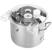 Hakka 6L Commercial Food Processor, 1800W Electric Vegetable Chopper with Variable Speed Control and Stainless Steel Blade, Silver