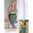 thumbnail image 2 of ZXSXSY Reading Tank Tops for Women Cute Book Lover Teacher T-Shirts Rainbow Sleeveless Tee Tops, 2 of 7