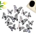 thumbnail image 2 of 12Pcs 3D Butterfly Wall Stickers, Shiny Black Removable Decals for Home Decor, DIY Wall Art for Bedroom Wedding Party Dorm, PVC, 2 of 2