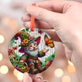 thumbnail image 4 of Christmas Ornament, Christmas Decoration, Holiday Gift Idea, Heirloom Keepsake, Round , Gift Exchange, Gift Idea, Gnome, Holiday Keepsake, Xmas Tree Hanging Decoration, Seasonal Gi, 4 of 5