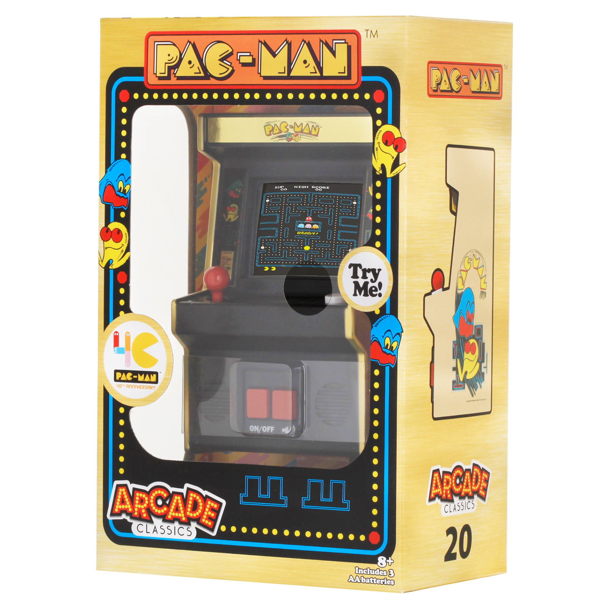 Arcade Classics - Pac-Man™ 40th Aniversary Retro Mini Arcade Game - Gold Edition (Walmart Exclusive) - image 4 of 7