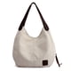thumbnail image 1 of Bolso de hombro de lona de algodón con múltiples bolsillos para mujer, bolso de mano de moda, 1 of 5