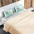 thumbnail image 5 of Yayeee Pillowcase Standard Size Set of 2 Satin Wrinkle Resistant Pillow Case, Blue Beach Pattern, 5 of 7