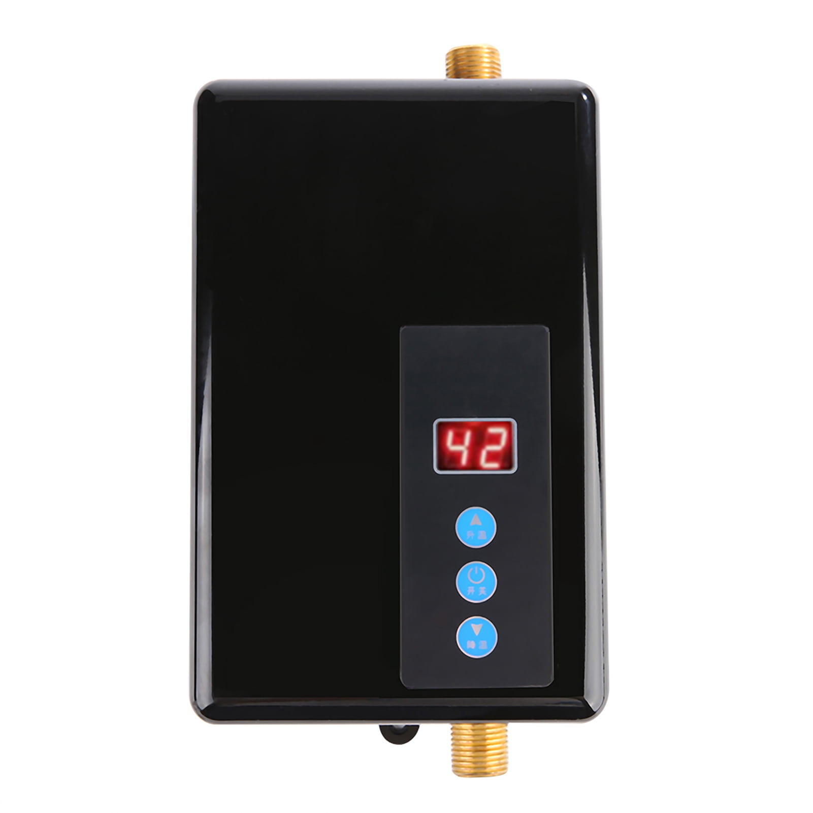 BIMZUC 220V 5.5KW Mini Instant Electric Water Heater Tankless Shower Hot Water System for Kitchen Bathroom Black 8.66 x 5.51 x 2.56 inches / 220 x 140 x 65 mm
