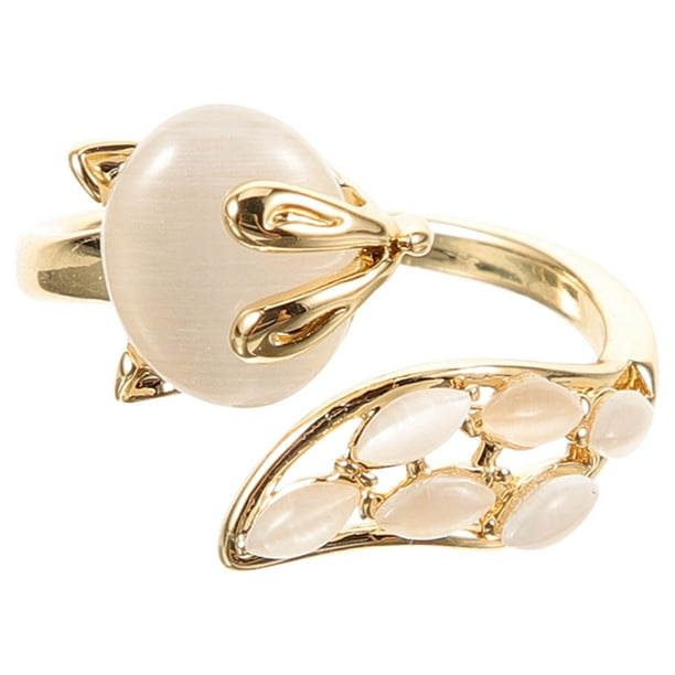 IFANLANDOR Anillo Animal Dorado Con Piedra Y Rhinestones Ajustable Para Mujer