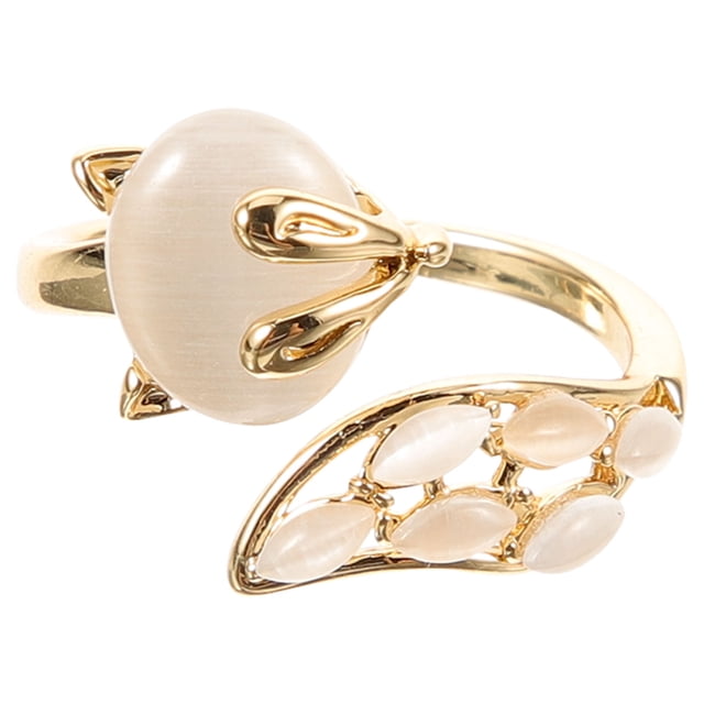 IFANLANDOR Anillo Animal Dorado Con Piedra Y Rhinestones Ajustable Para Mujer