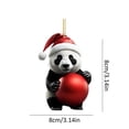 thumbnail image 3 of Harpily Home Decor Christmas Panda Pendant Christmas Tree Acrylic Cartoon Panda Home Decorations Car Decorations, 3 of 4