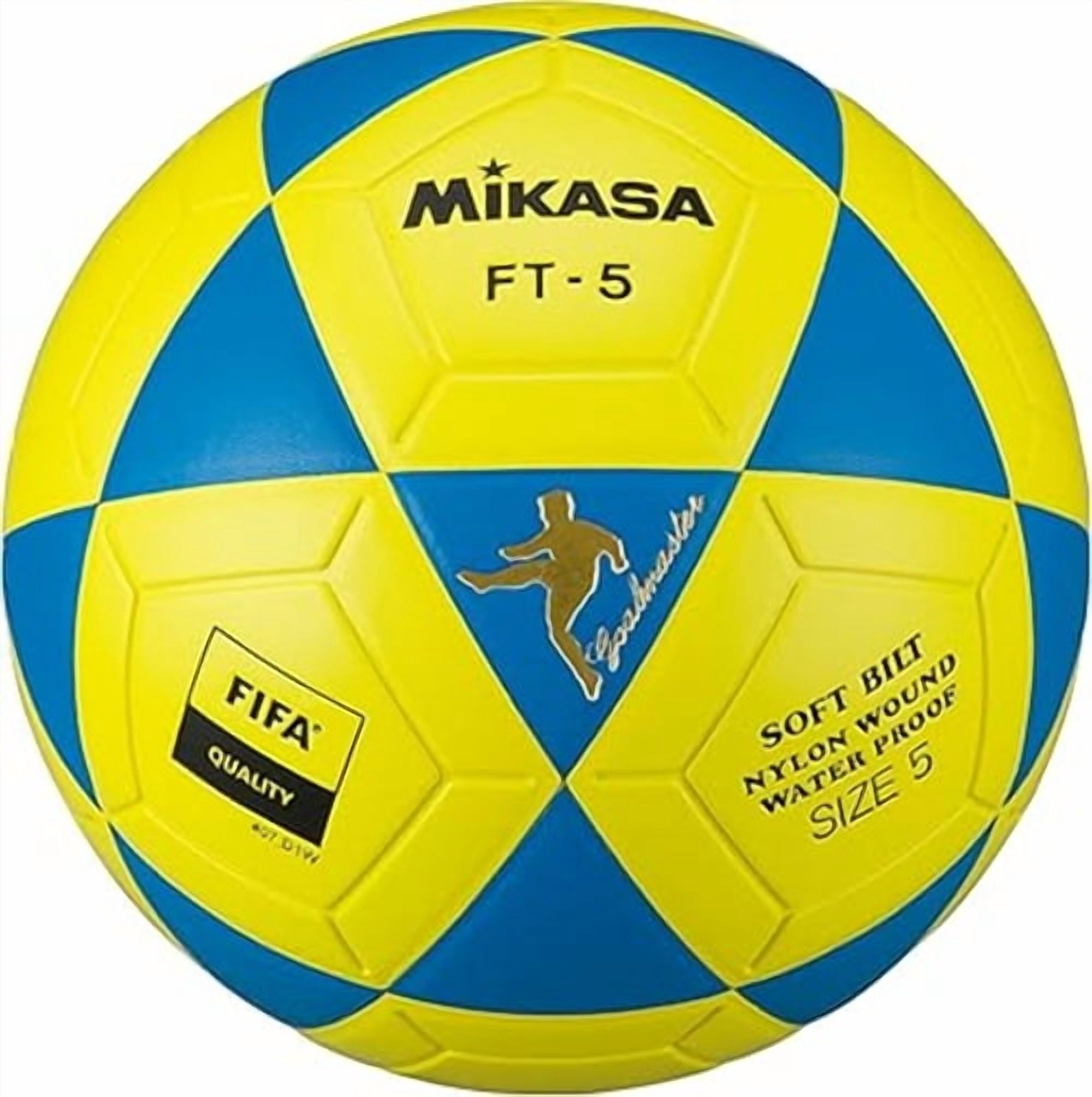Mikasa, Soccer Ball, FT5 Size 5, White and Black Outdoor Durable