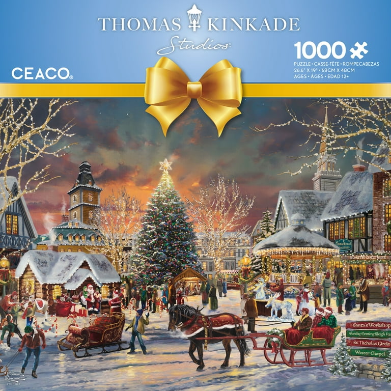 Ceaco Thomas Kinkade Holiday Christmas Festival Puzzle, 1000