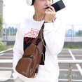 thumbnail image 3 of Sywqhk Bolso Bandolera De Cuero Para Hombre Con Carga Usb (Marrón Claro) Sywqhk Para estrenar, 3 of 8
