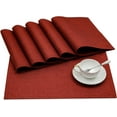 thumbnail image 6 of Placemats Set of 4 Washable Non Slip Placemats Heat Resistant Cloth Table Mats Double Layer Absorbent Place Mats, Burgundy Red, 6 of 6