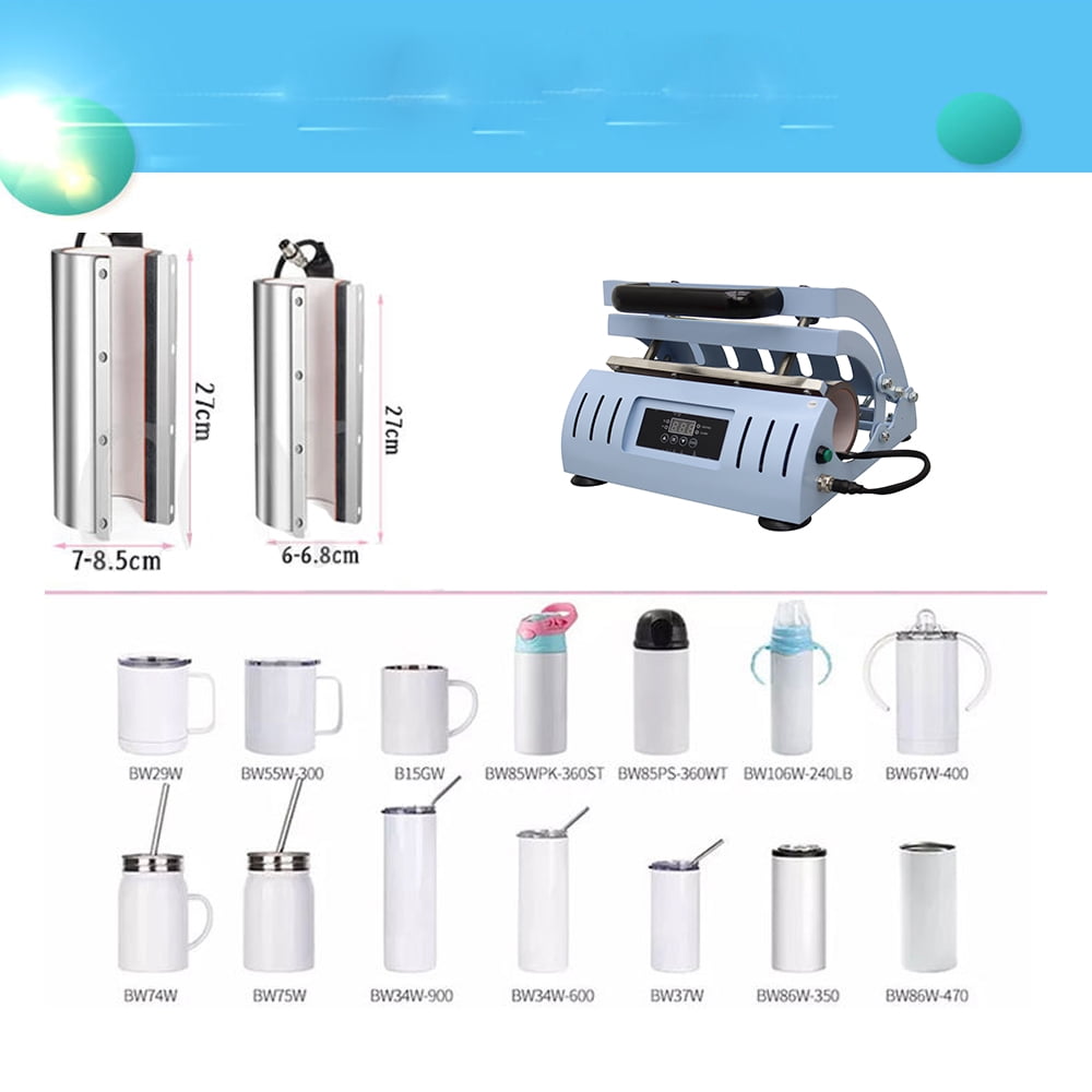 Techtongda Portable 2in1 Mug Heat Press Sublimation Transfer Machine 11-30oz