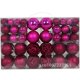 thumbnail image 3 of Juego de 100 bolas navideñas de 3, 4 y 6 cm en caja de PVC, brillantes, de color rosa mate, con bola colgante hueca para decoración de árbol de Navidad, 3 of 5