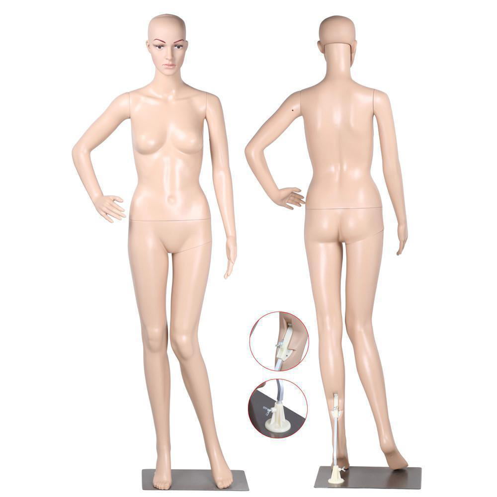 Details about   Plastic Realistic Female Mannequin Display Clothes Head Turns Dress Form w/ Base 