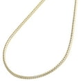 thumbnail image 3 of 10K Yellow Gold Solid Diamond Cut Franco Box Chain 2mm Necklace 30 Inch, 3 of 5