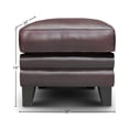 thumbnail image 4 of Hello Sofa Home Adriana Top Grain Leather Traditional Ottoman Footstool, 4 of 5