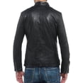 thumbnail image 2 of New Men's Genuine Black Lambskin Leather Slim Fit Biker Motorcycle Jacket For Men A755, 2 of 3