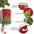 thumbnail image 6 of Red Christmas Shower Curtain, Xmas Tree Snowflake Winter Botanical Waterproof Fabric Shower Curtains with 12 Hooks, Bathroom Curtain Set for Bathroom Accessories Decor, 36 x 72 Inches, 6 of 9